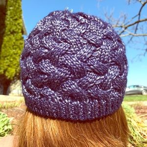 Blue Fall knit hat